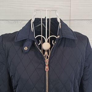 Massimo Dutti quilted jacket in navy blue Women's Size M